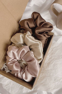 Luxurious Mulberry Silk Scrunchies - Large