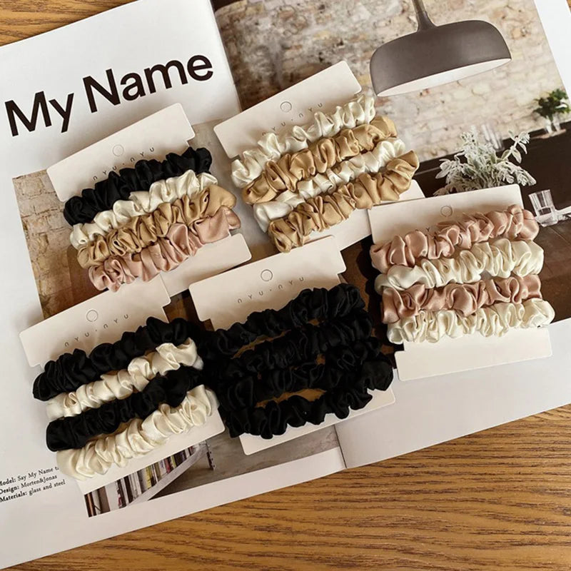 Luxurious Mulberry Silk Scrunchies - Skinny