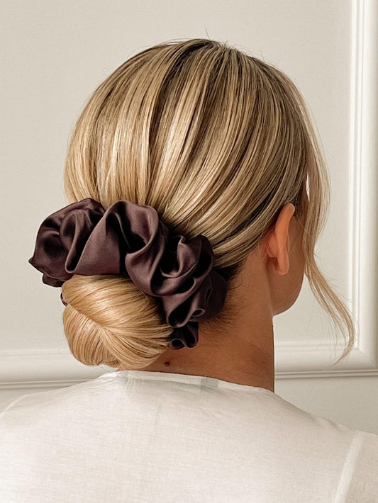 Luxurious Mulberry Silk Scrunchies - Large