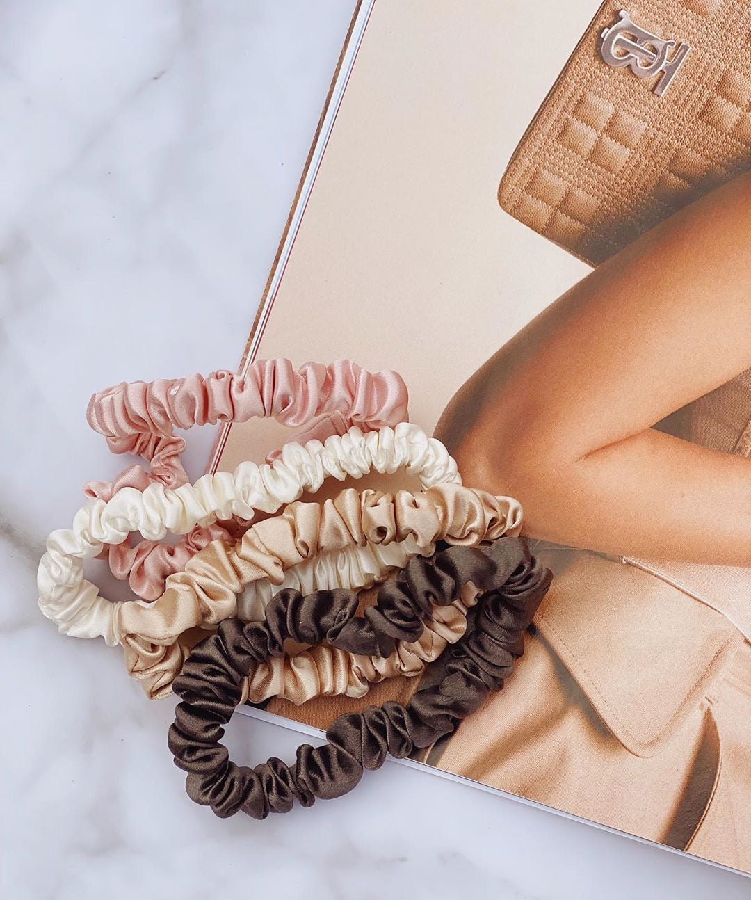 Luxurious Mulberry Silk Scrunchies - Skinny